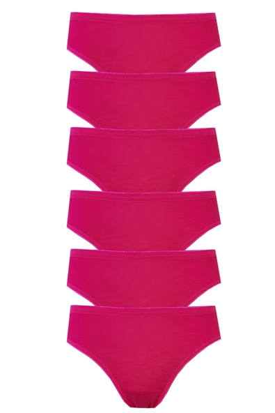 6lı Kadın Bikini Külot Pamuklu Renkli İç Çamaşırı Nefes Alan Doku - 4