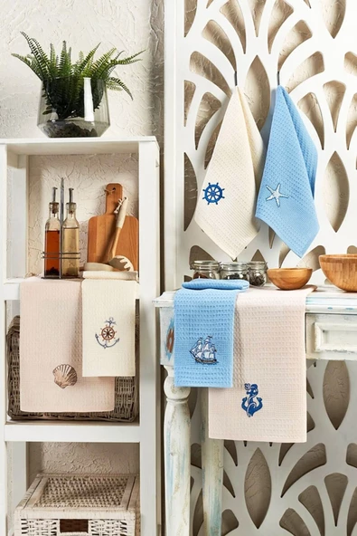 6 Parça Mutfak Kurulama Bezi 30 X 50 Cm Deniz - 3