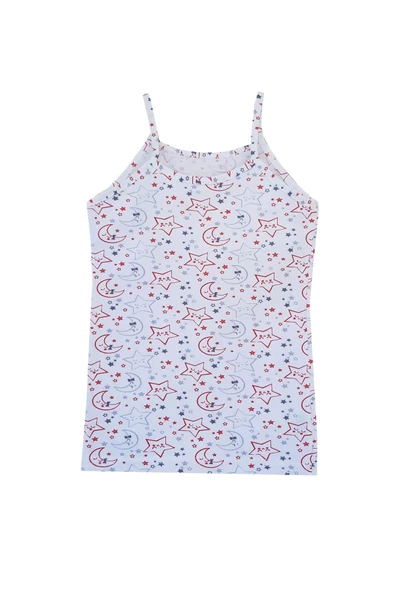 Tutku 6lı Kız Çocuk İp Askılı Atlet Empirme Pamuklu Renkli - Resim 10