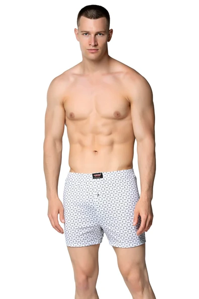 Sedef Yıldızı İç Giyim Erkek Desenli Pamuklu Boxer Don 6lı Paket