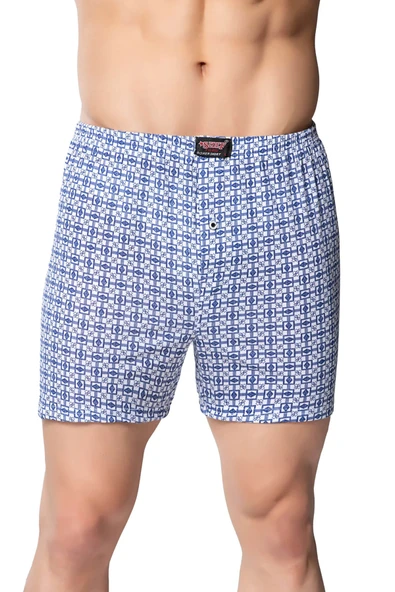 Sedef Yıldızı İç Giyim Erkek Desenli Pamuklu Boxer Don 6lı Paket - 4