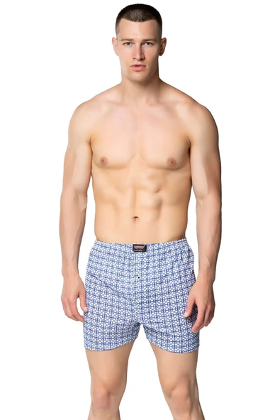 Sedef Yıldızı İç Giyim Erkek Desenli Pamuklu Boxer Don 6lı Paket - 3