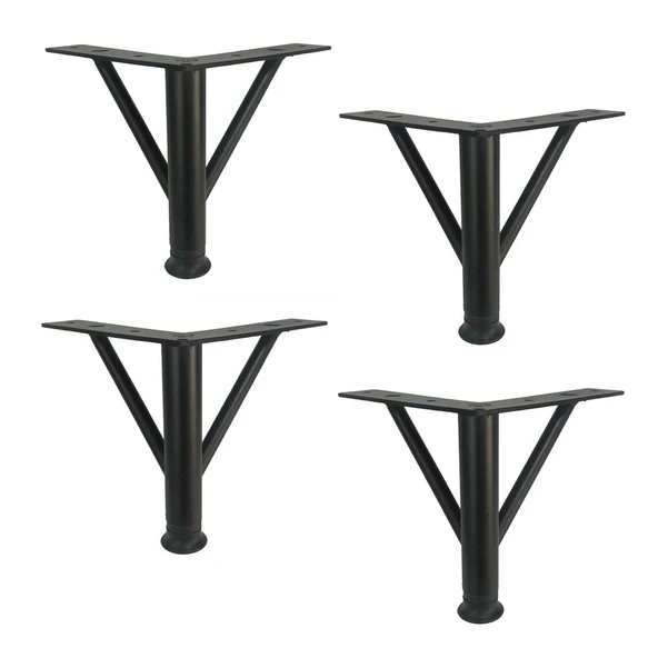 4 Adet Firkete Ayak Metal 12 cm Mat Siyah Mobilya Koltuk Ayağı