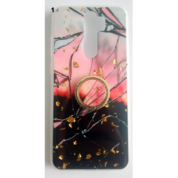 Xiaomi Redmi Note8 Pro Yüzüklü Simli Lüks Kılıf - 1
