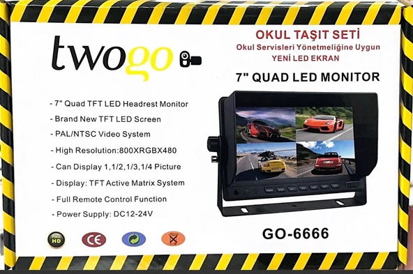 TWOGO GO-6666 OKUL TAŞITI SETİ 7" LED MONİTÖR KUMANDALI TFT LED EKRAN