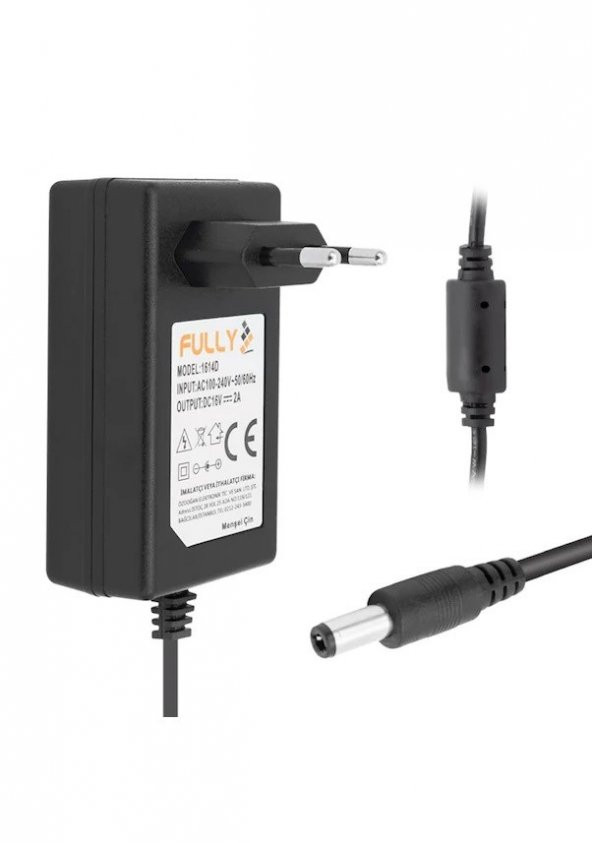 FULLY 1614D 16 VOLT 2 AMPER ADAPTÖR 5.5x2.5 JAK FİŞLİ 16V 2A ADAPTÖR - 2