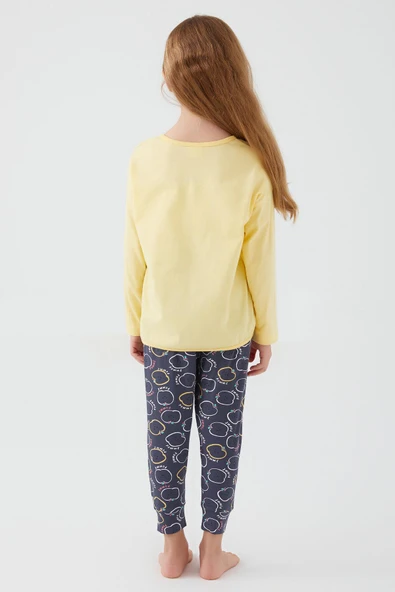 Roly Poly 3063 Garson Pomme Apple Kız Çocuk Uzun Kol Pijama Takım - Resim 10