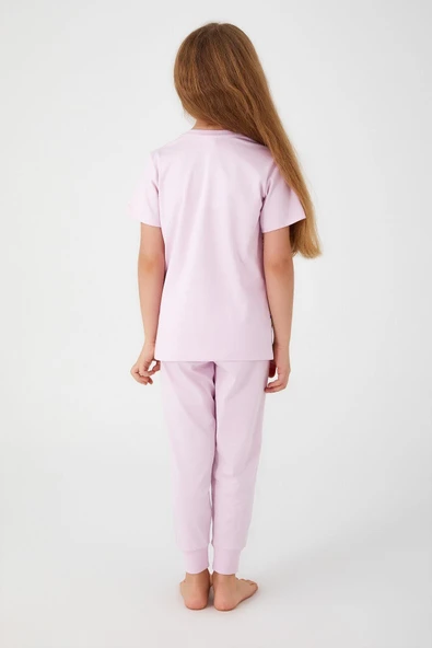 Roly poly 3057 Unicorn Magic Kız Çocuk Kısa Kol Pijama Takım - 5