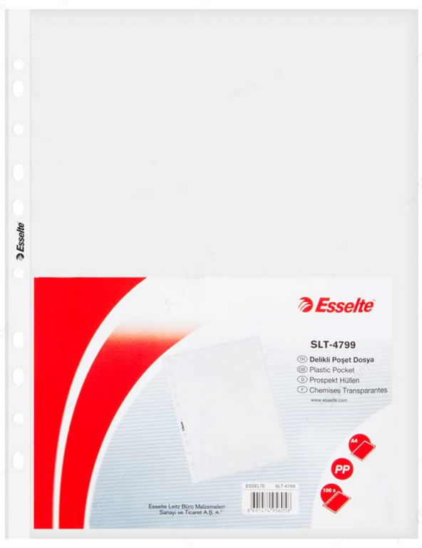 ESSELTE POŞET DOSYA A4 100 LÜ SLT-4799 30 Adet