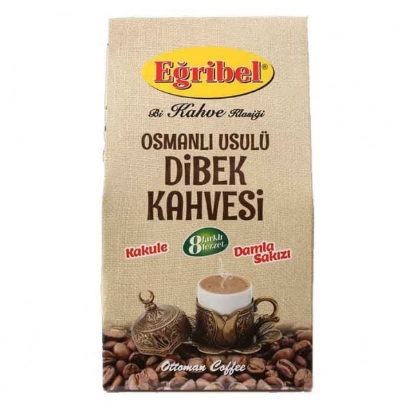 Eğribel Kahve Osmanlı Usulü Dibek Kahvesi 8 Farklı Lezzet Kakule Damla Sakızı 150 gr