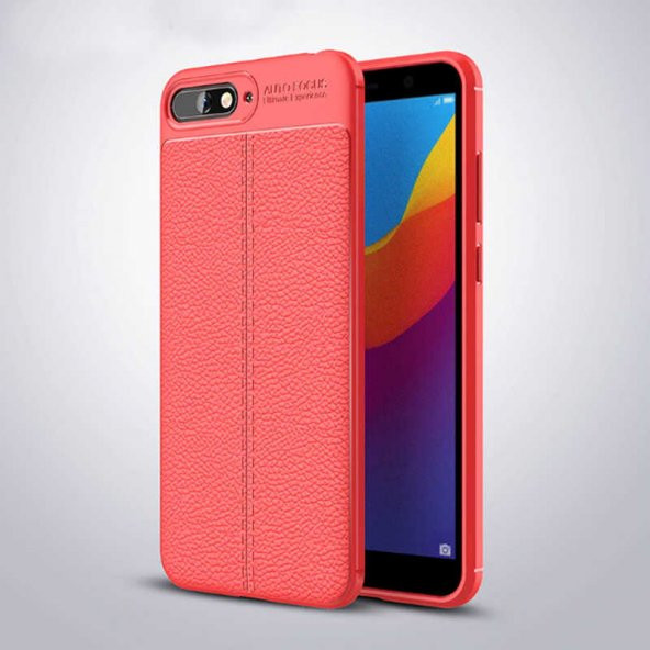 Huawei Y6 2018 Kılıf Zore Niss Silikon Kapak  Kırmızı