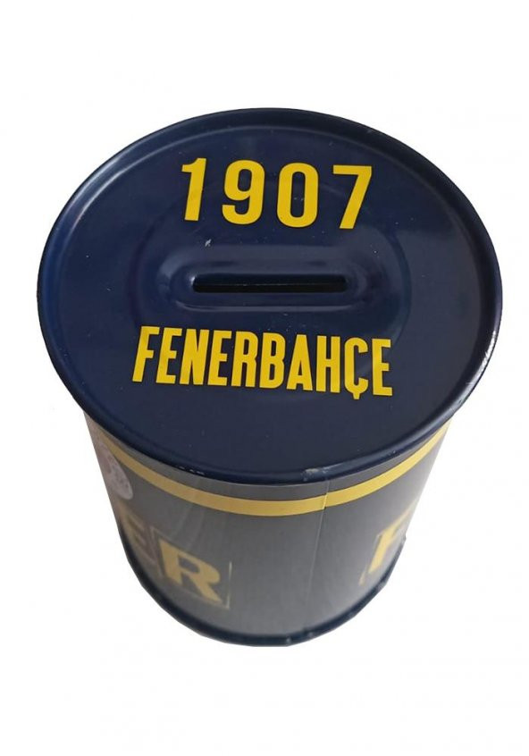 Fenerbahçe Metal Kumbara Orta Boy Orjinal Lisanslı 1 Adet FB Kumbara Taraftar Kumbara Sarı Kanarya 12x9 cm - 3
