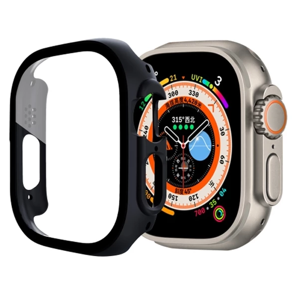 Apple Watch Ultra 49mm için Hard PC Full Koruma Sert Armor Zırh Kılıf