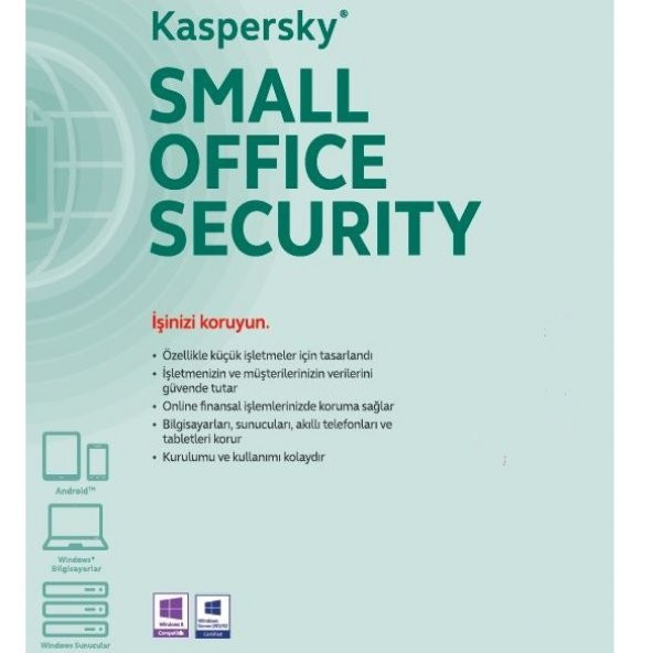 Small Office Security 1yıl 1server + 5kullanıcı + 5 mobil cihaz