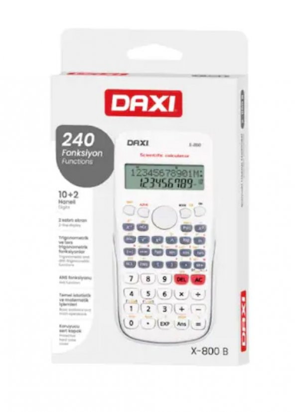 Daxi X-800 Beyaz 240 Fonksiyonlu Bilimsel Hesap Makinesi - Resim 2