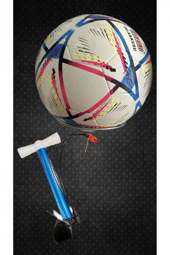 Futbol Topu Dünya Kupası Tasarımı Profosyonel Top Halı Saha Çim Saha + Demir Hava Pompası