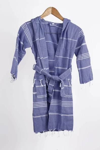 Mira Home Kapşonlu Çocuk Peştemal Bornoz %100 Pamuk - 4