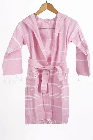 Mira Home Kapşonlu Çocuk Peştemal Bornoz %100 Pamuk - 11