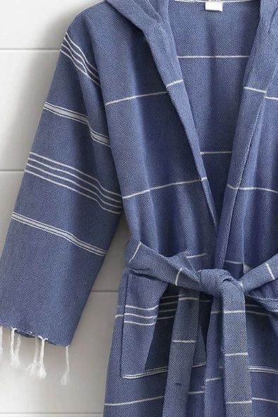 Mira Home Kapşonlu Çocuk Peştemal Bornoz %100 Pamuk - 3