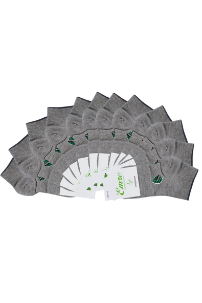 12li Emre Erkek Bambu Kısa Patik Çorap Yumuşak Dikişsiz Rahat - 6