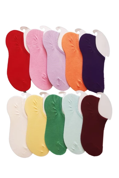 10lu Kadın Modal Görünmez Sneaker Çorap Dikişsiz Yumuşacık Kalite - 8