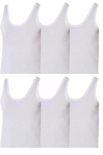 6 lı Seher Erkek Penye Battal Boy Askılı Atlet %100 Pamuklu - 3