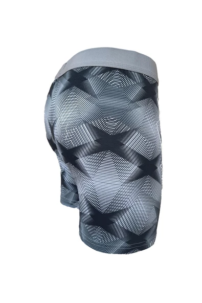 Tutku Erkek Boxer Desenli Likralı Pamuklu Boxer 5li Paket - 10