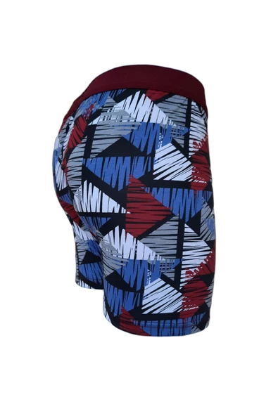 Tutku Erkek Boxer Desenli Likralı Pamuklu Boxer 5li Paket - 8