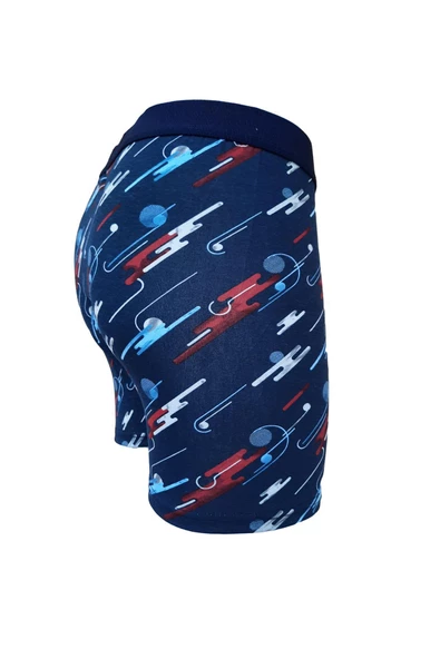 Tutku Erkek Boxer Desenli Likralı Pamuklu Boxer 5li Paket - 7