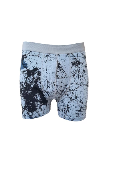 Tutku Erkek Boxer Desenli Likralı Pamuklu Boxer 5li Paket - 12