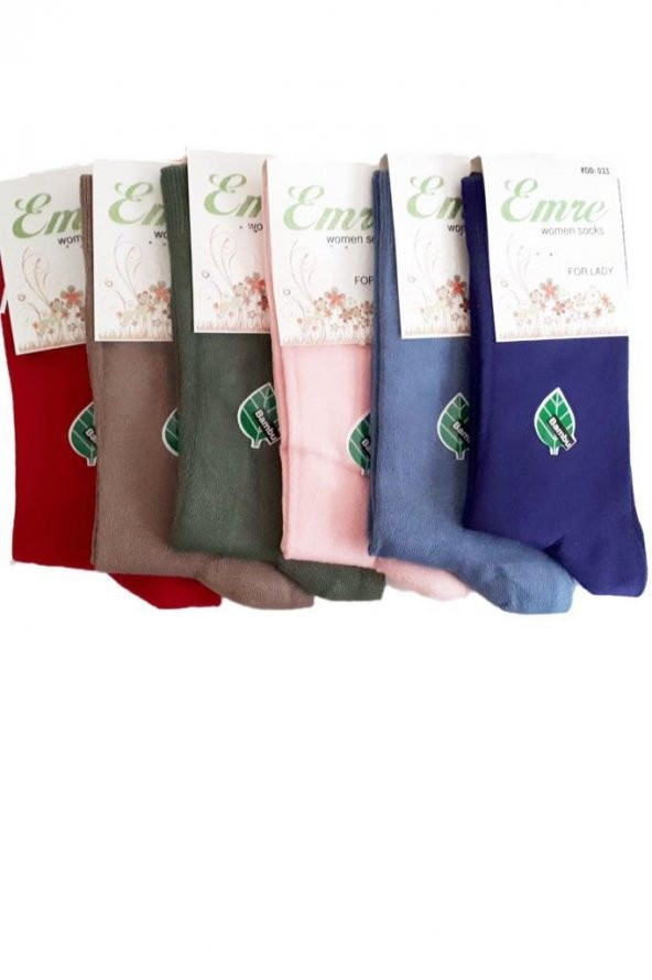 Emre Kadın Bambu Asorti Bayan Soket Çorap 6lı Paket - 2