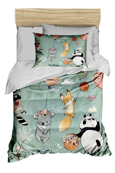 Yenidoğan Kız / Erkek Unisex Bebek Nevresim Takımı 3D Pamuklu Sevimli Hayvanlar - 3