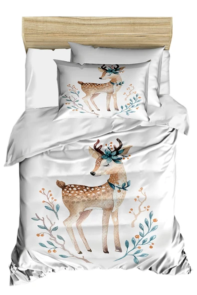 Yenidoğan Kız Bebek Nevresim Takımı 3D Pamuklu Ahu - 3