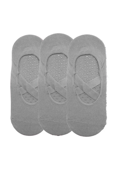 3lü Kadın Bambu Yoga Pilates Çorabı Çapraz Bantlı Kaydırmaz Taban - 10