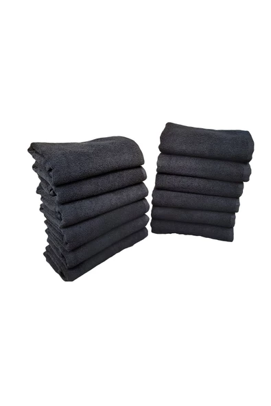 12li Paket Mikrofiber Boya Tutmayan Kuaför Saç Havlusu 50x90 Cm - 7