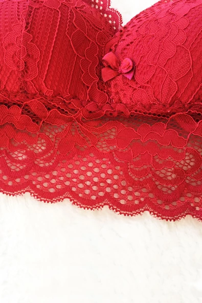 Kadın Pedli Bralet Sütyen Dantelli Soft Kap Büstiyer - 10