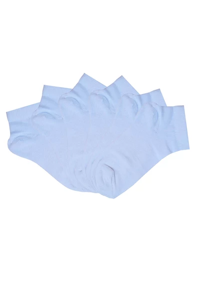 6lı Kız Erkek Çocuk Çorap Pamuklu Beyaz Kısa Patik - 2