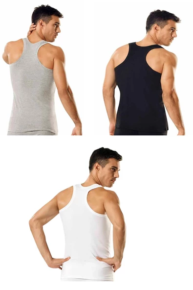 Tutku İç Giyim Erkek Ribana Sporcu Atlet 6 Lı Paket - 5