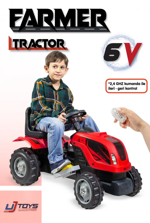 UJ Toys - AKÜLÜ KUMANDALI 6V TRAKTÖR