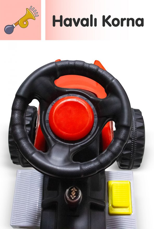 UJ Toys - KUMANDALI AKÜLÜ 6V RÖMORKLU TRAKTÖR - 4