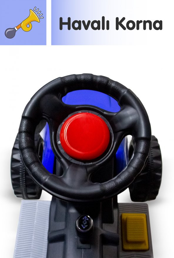 UJ Toys - AKÜLÜ 6V TRAKTÖR - 4