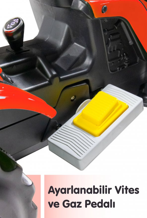 UJ Toys - KUMANDALI AKÜLÜ 6V RÖMORKLU TRAKTÖR - 5