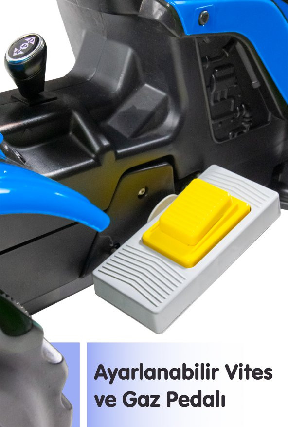 UJ Toys - KUMANDALI AKÜLÜ 6V RÖMORKLU TRAKTÖR - 5