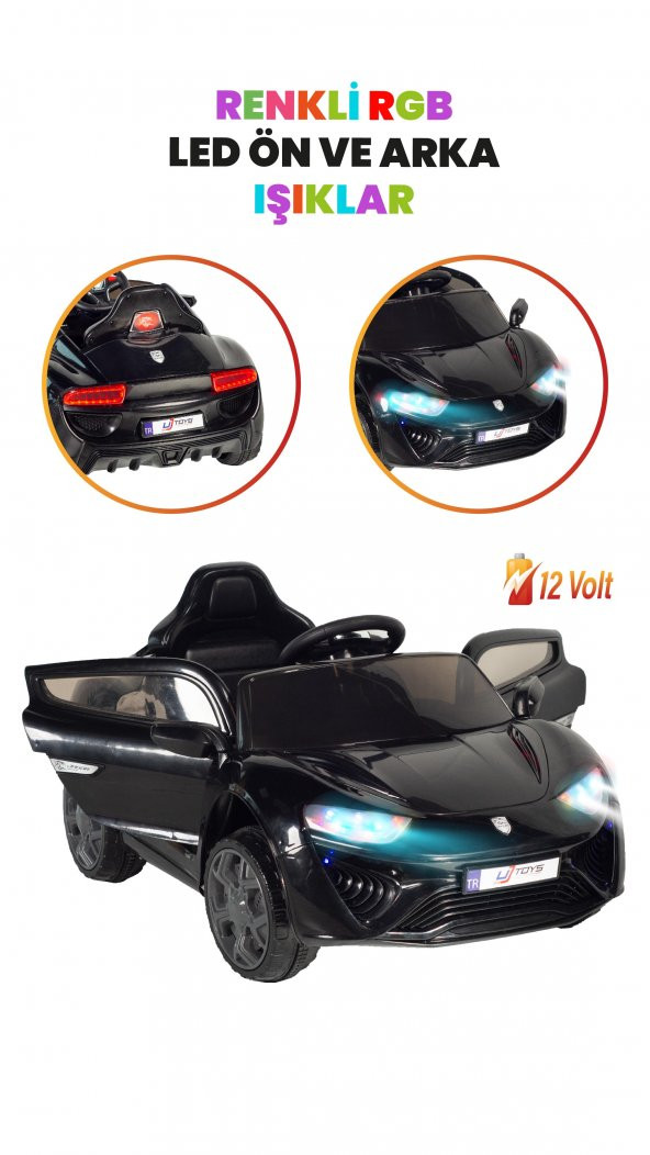 UJ Toys Jagor Akülü Araba 12V-Siyah - 2