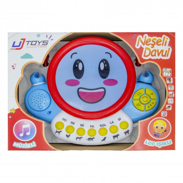 UJ Toys Işıklı Müzikli Notalı Neşeli Pilli Davul - 2