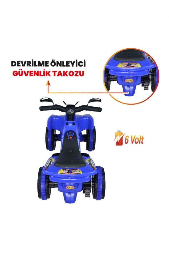 UJ Toys Uzaktan Kumandalı Akülü Atv 6v Ranger-Mavi - 7
