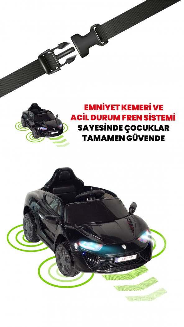 UJ Toys Jagor Akülü Araba 12V-Siyah - 5