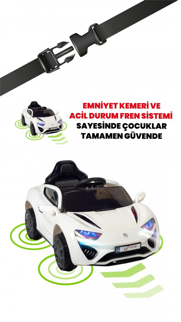 UJ Toys Jagor Akülü Araba 12V-Beyaz - 5