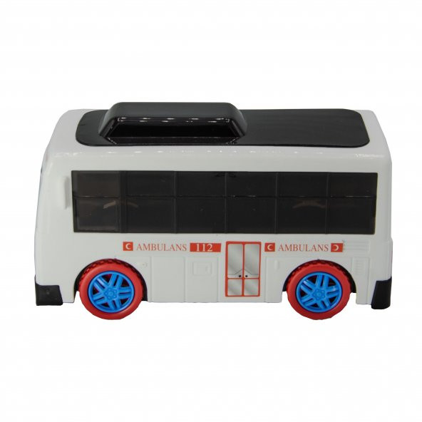 UJ Toys Sesli ve Işıklı Çarp Dön Sevimli Ambulans-Beyaz - 2