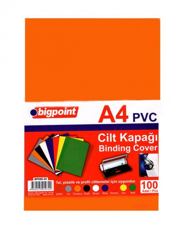 Bigpoint A4 Turuncu Cilt Kapağı BP688-45